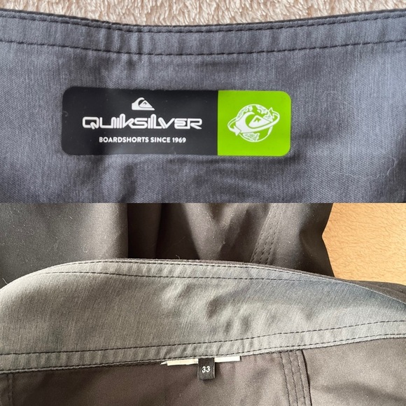 Quiksilver Black Classic Surf Style Board-shorts with Pocket 33 - Picture 13 of 13